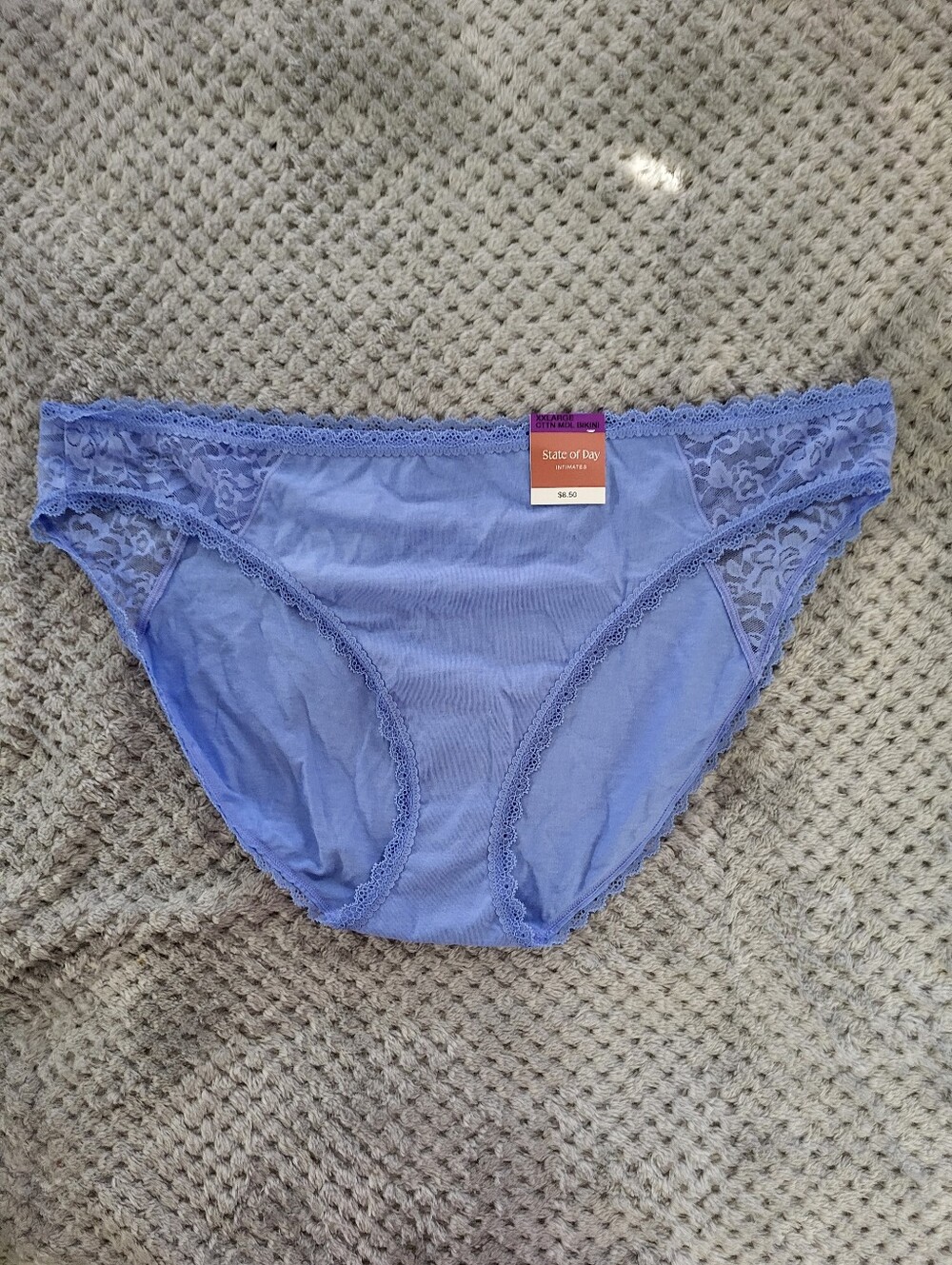 Nwt State Of Day Lace-Trim Panty in Periwinkle Blue Xxl